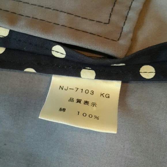 Polka Dot Coat - Navy and White - Picture 7 of 8